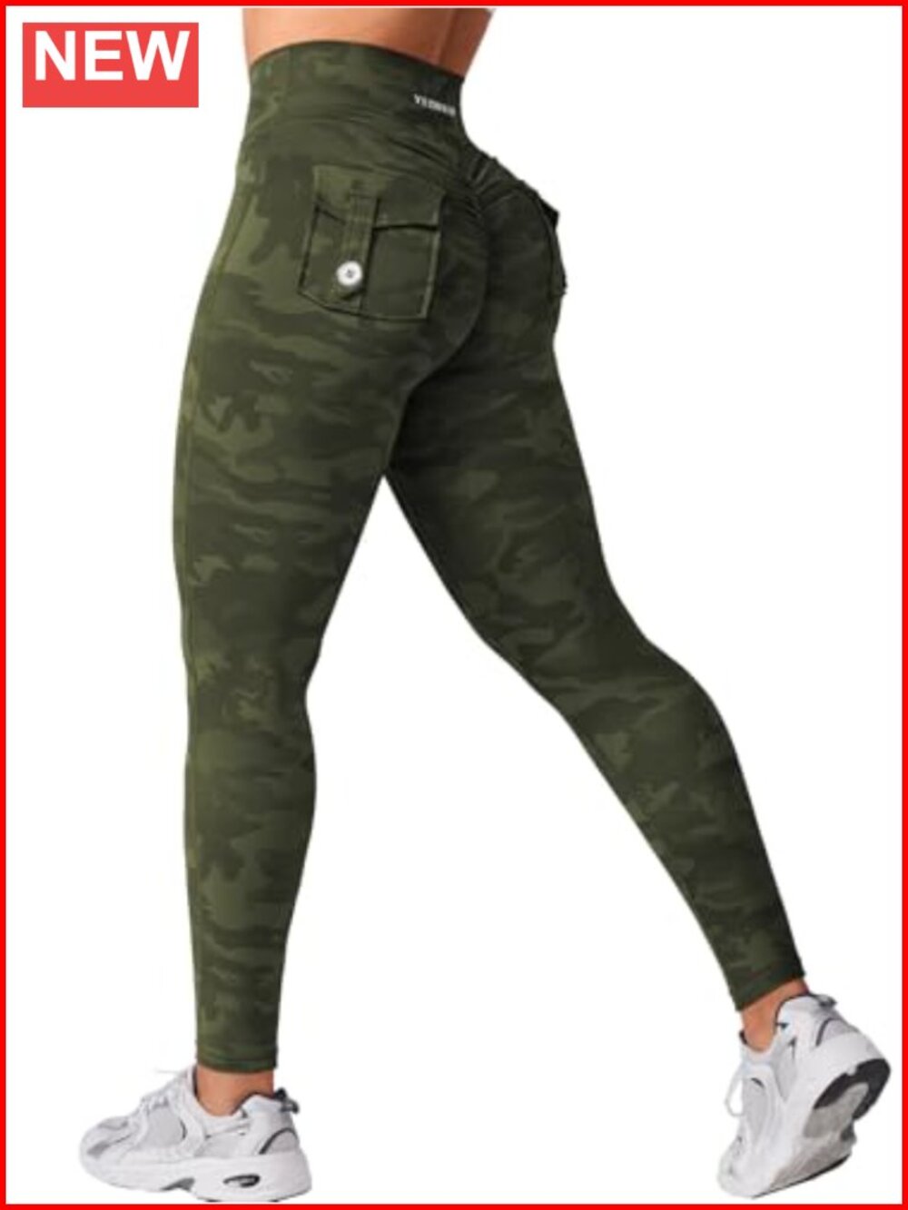 Women's High Waist Leggings with Pockets Scrunched Butt Lifting Yoga Pants